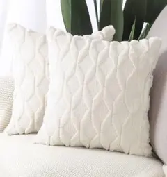 Madizz クッションカバー 2枚セット 40×40cm ベージュ