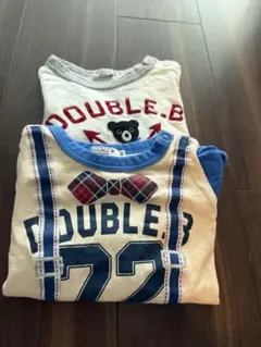 ミキハウス　ダブルビー　長袖Tシャツ 2枚セット　90cm