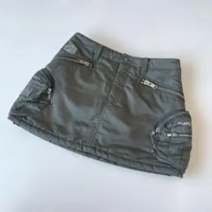 PEARLY GATES パーリーゲイツ ポーチ付中綿スカート カーキ系