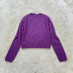 PRADA プラダ ニット パープル カーディガン フォーマル クルーネック