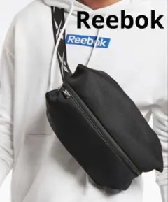 Reebok メッシュボディバッグ 黒