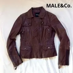 MAXu0026CO マックスアンドコー レザージャケット ブラウン サイズL 42