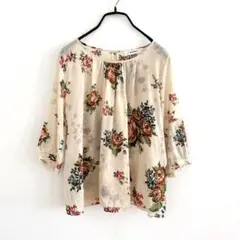 SUPER HAKKA スーパーハッカ⭐︎花柄 ブラウス コットンシルク　美品
