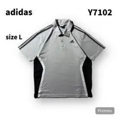 【即購入OK】adidas 半袖ポロシャツ　サイズL グレー