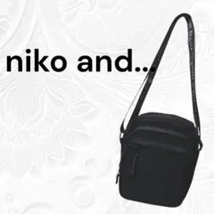 niko and.. ブラック　ショルダーバッグ　サコッシュ