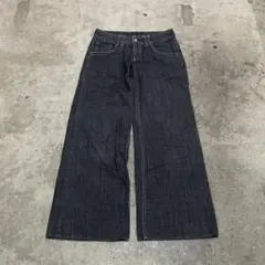 00s black flare denim ワイド バギー グランジ y2k平成