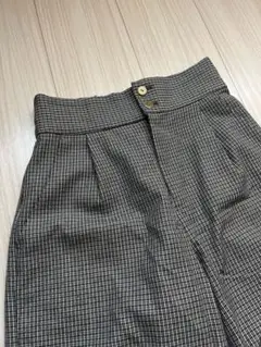 チェックワイドパンツ