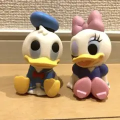 ディズニー　ちょこんとおすわりソフビ2 ドナルド　デイジー