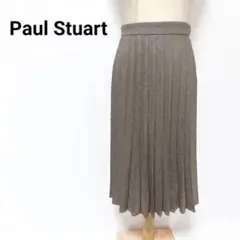 美品 Paul Stuart ポールスチュアート 千鳥格子柄プリーツスカート 4