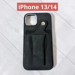 iPhone 13/14 ケース 360°回転 6.1 インチ ブラック
