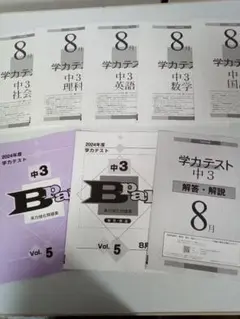 学力テスト中3 B pal 2024年度8月号 解答解説付き