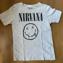 (訳あり)NIRVANA Tシャツ 150サイズ グレー
