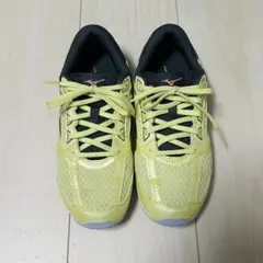 ⭐︎美品⭐︎Mizuno シューズ スニーカー イエロー×ブラック 23.5cm