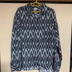 BROWNY 胸ポケット ネイティブ柄 オーバーサイズ オープンカラー シャツ