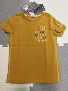 【新品未使用】プーマ　PUMA Tシャツ　やまぶき色　104サイズ