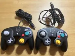 【美品】Nintendo ゲームキューブコントローラー スマブラブラック2個