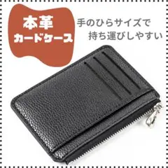 カードケース 黒 ブラック 定期 ミニ財布 小銭入れ 名刺入れ
