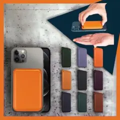 マグセーフ iphone レザー 背面 カードケース
