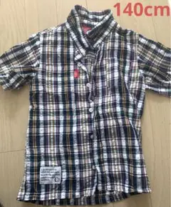 半袖シャツ チェック 140cm