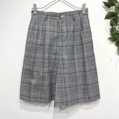 アリスバーリー　ハーフパンツ　チェック　ウール100 きれいめ　上品　ポケット