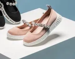 miumiu ビジューシューズ