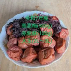 昔ながらの梅干し　南高梅干し【2L〜3L】（500g）+赤紫蘇（100g）無添加