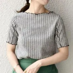 SHIPS any:〈ウォッシャブル〉シャーリング ライク ボートネック TEE