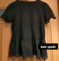 kate spade ブラック フリル袖 トップス XS（値下げ中）