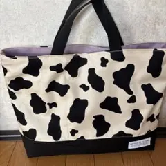 牛柄　レッスンバッグ　手提げバッグ　入学　入園