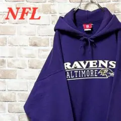 ☆NFL☆RAVENS☆プルオーバーパーカー☆パープル☆オーバーサイズ