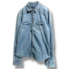 フェイバリット FAVORITE デニムシャツ 【M 】長袖　ブルー