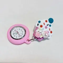 大人気 ちいかわ アイス ナースウォッチ 時計 ピンク リールつき