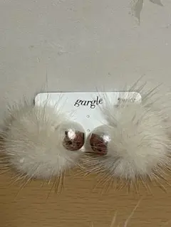 ガーグルフワフワキャットピアス ネコ ミンク