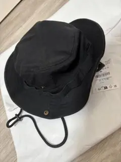 【定価￥4,390】ZARA ユーティリティ バケットハット ブラック M