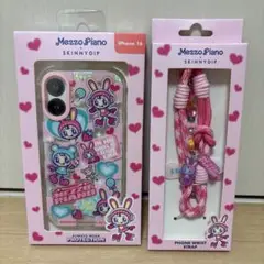 メゾピアノ iPhone16ケース SKINNYDIP リストストラップ