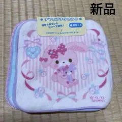 【新品】サンリオ.プチタオル4枚組.ぼんぼんリボン②