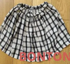 ボントン　スカート　チェック　8ans