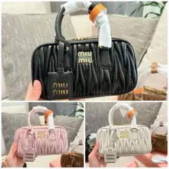 miu miu ギャザー加工 ショルダーバッグ