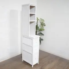送料無料【新品】シャビー キャビネット チェスト 隙間収納 アウトレット