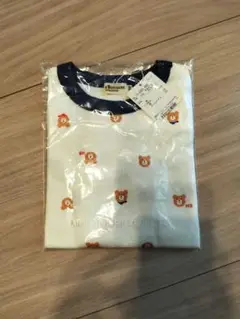 【正規品】ミキハウスクマ柄ホワイトTシャツ