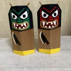なまはげ木製置物 2個セット