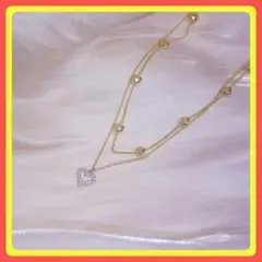 ⭐️フォロー割⭐️ネックレス ゴールド ハート 銅合金 大人気 #C282-1