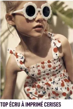 フランス子供服　さくらんぼ柄トップス 8ans