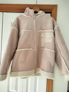 FILA フード付きボア　アウター L ピンク