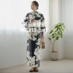 しまむら　marieまりえ 浴衣　ストライプ花柄　セパレートゆかた4点セット しまむら MARIE 浴衣 セパレート - メルカリ