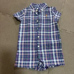 Ralph Lauren チェック柄ロンパース9M(約70cm)
