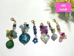 オリジナル天然石チャームセット(ˊᗜˋ*)485