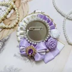 痛ロゼット　ライトパープル×ホワイト