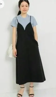 最終値下げ IENA イエナ キャミデザインワンピース 36 ブラック