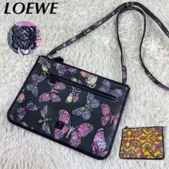 【極美品・LOEWE】ショルダーバッグ 限定 レザー アナグラム 蝶々柄